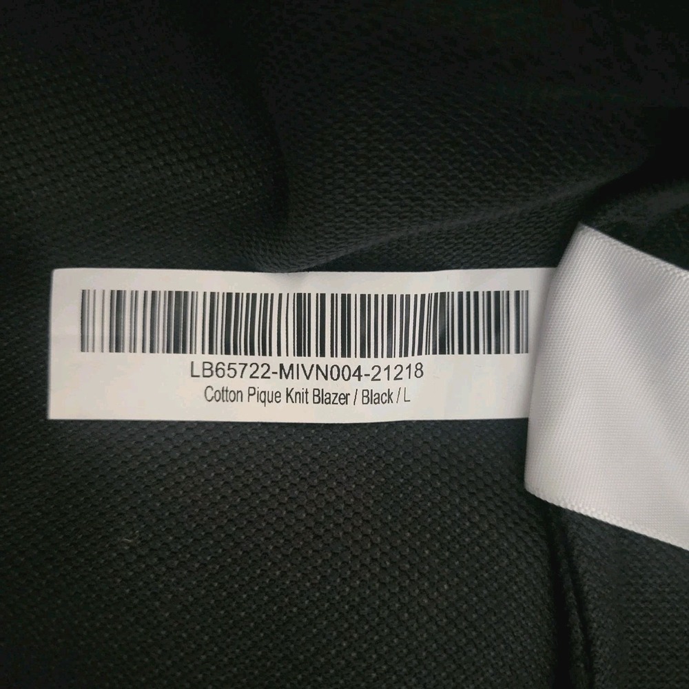 Quince Organic Cotton Pique Knit Blazer Mens Large Black Sport Jacket NWT - Picture 3 of 13